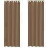 vidaXL Cortinas de voile com ilh&oacute;s 2 pcs castanho-claro