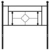 vidaXL Cabeceira de cama 90 cm metal preto