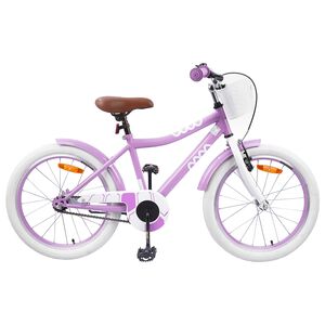 vidaXL Bicicleta Infantil 18 Polegadas para 5-7 anos Roxo