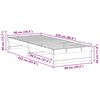 vidaXL Estrutura da Cama Castanho 90 x 220 cm