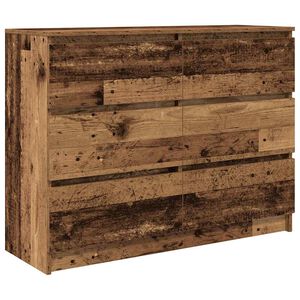 vidaXL Aparador 100x35x76 cm derivados de madeira madeira velha