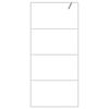 vidaXL Divis&oacute;ria de chuveiro branco 90x195 cm vidro ESG transparente