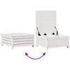 vidaXL 5 pcs conj. lounge de jardim c/ almofad&otilde;es pinho maci&ccedil;o branco