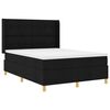 vidaXL Cama Box Spring com colch&atilde;o Preto 140 x 200 cm tecido