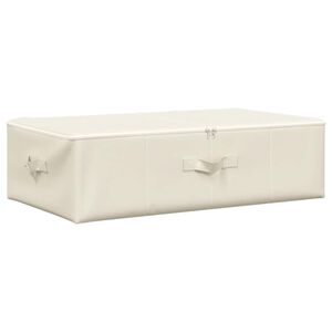 vidaXL Caixa de arruma&ccedil;&atilde;o tecido 70x40x18 cm cor creme