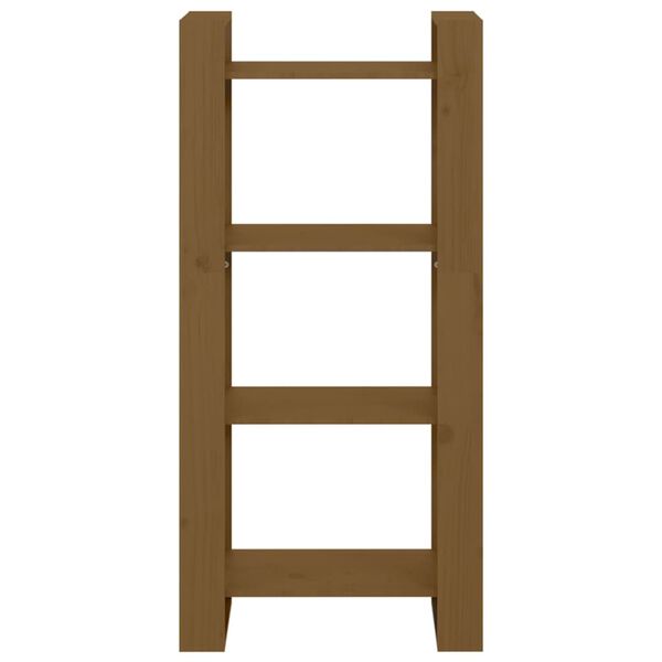 vidaXL Estante/divis&oacute;ria 60x35x125 cm madeira maci&ccedil;a castanho mel