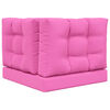 vidaXL Almofada para Sof&aacute; Externo 3 pcs Rosa Poli&eacute;ster