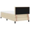 vidaXL Cama Box com colch&atilde;o com led Creme 90 x 190 cm tecido