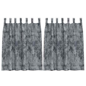 vidaXL Cortinas de Veludo 2 unid. Cinza Prata 140 x 140 cm Veludo