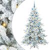 vidaXL &Aacute;rvore de Natal Articulada Artificial Branco 180 cm PVC e A&ccedil;o