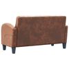 vidaXL Sof&aacute; de 2 lugares camur&ccedil;a artificial castanho