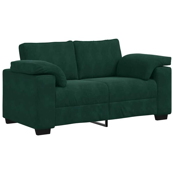 vidaXL Sof&aacute;-luvas 160x77x82 cm veludo verde-escuro