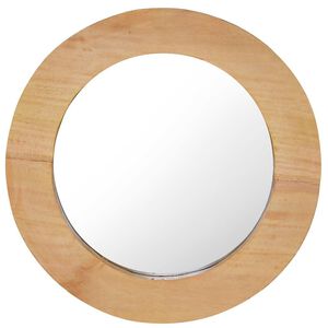 vidaXL Espelho de parede redondo 40 cm madeira de teca