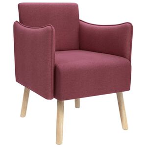 vidaXL Cadeira de acento Vinho Vermelho Tecido