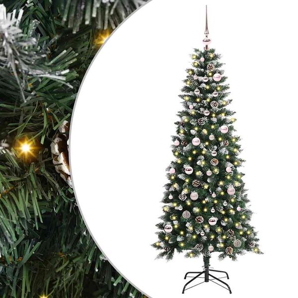 vidaXL &Aacute;rvore de Natal Artificial Verde 150 cm PVC, Pl&aacute;stico e A&ccedil;o