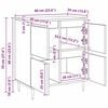 vidaXL Arm&aacute;rio de arruma&ccedil;&atilde;o 2 pcs Madeira antiga 60 x 35 x 70 cm