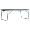 vidaXL Mesa de campismo dobr&aacute;vel 60x40 cm alum&iacute;nio cinzento