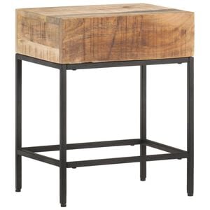 vidaXL Mesa de apoio 40x30x50 cm madeira de mangueira &aacute;spera maci&ccedil;a