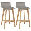vidaXL Cadeiras de bar 2 pcs madeira ac&aacute;cia maci&ccedil;a