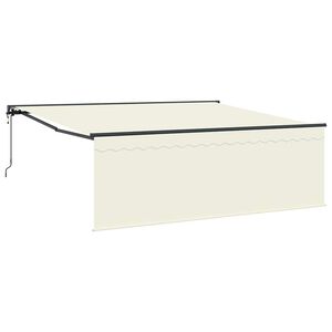 vidaXL Toldo retr&aacute;til Creme 400 &times; 300 cm Poli&eacute;ster e Alum&iacute;nio