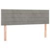 vidaXL Cama com molas/colch&atilde;o 140x190 cm veludo cinzento-claro