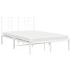 vidaXL Estrutura de cama com cabeceira 120x200 cm metal branco