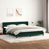 vidaXL Cama com molas/colch&atilde;o 180x220 cm veludo verde-escuro