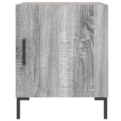 vidaXL Mesa cabeceira 40x40x50 cm derivados de madeira cinzento sonoma