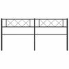 vidaXL Cabeceira de substitui&ccedil;&atilde;o 200 cm metal preto