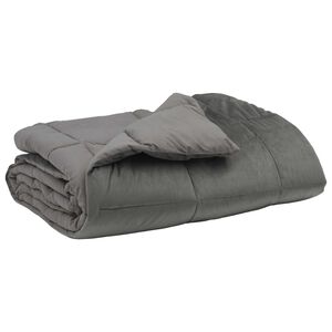 vidaXL Duvet de Ano Inteiro 135 x 200 cm 4 esta&ccedil;&otilde;es Cinzento-claro