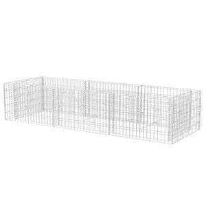 vidaXL Canteiro elevado/cesto gabi&atilde;o 270x90x50 cm a&ccedil;o
