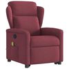 vidaXL Poltrona de massagens reclin. elevat&oacute;ria tecido vermelho tinto
