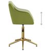 vidaXL Cadeira de jantar girat&oacute;ria veludo verde-claro