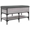vidaXL Banco sapateira 82x42x45 cm derivados madeira cinzento sonoma