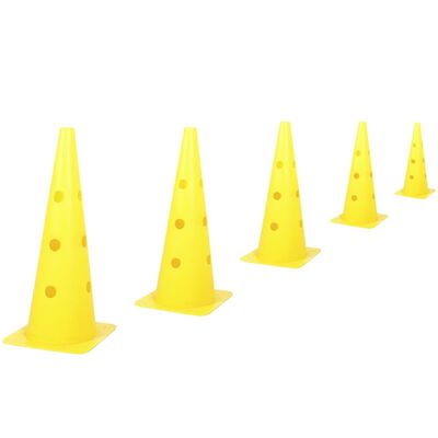 Kerbl Conjunto de cones para barreiras de agilidade amarelo 81994