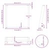 vidaXL Pés de mesa de jantar em forma de U, 2 peças, preto, 80x (72-73) cm, aço