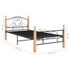 vidaXL Estrutura de cama 100x200 cm metal preto