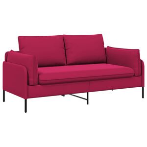 vidaXL Sof&aacute; para 2 Pessoas 2 lugar Vinho Vermelho 188 x 81 x 89 cm