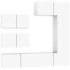vidaXL Conjunto m&oacute;veis de TV 6 pcs madeira processada branco