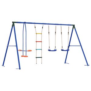 vidaXL Conjunto de Balan&ccedil;o para Exterior Multicolor A&ccedil;o e PE