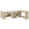 vidaXL Cama Alta para Crian&ccedil;as com Mesa 2 unid. Carvalho Sonoma