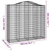 vidaXL Cestos gabi&atilde;o arqueados 25 pcs 200x50x180/200 ferro galvanizado