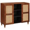 vidaXL Buffet Castanho 90 x 33,5 x 75 cm Madeira de manga maci&ccedil;a