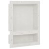vidaXL Habit&aacute;culo chuveiro c/ 2 compartimentos 41x51x10 cm branco mate