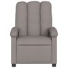 vidaXL Poltrona reclin&aacute;vel massagens el&eacute;trica tecido cinza-acastanhado