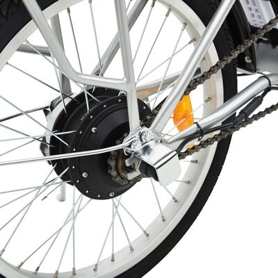 vidaXL Bicicleta elétrica dobrável bateria iões lítio liga de alumínio