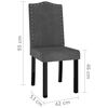 vidaXL Cadeiras de jantar 6 pcs veludo cinzento-escuro
