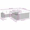 vidaXL 11 pcs conjunto sof&aacute;s de jardim c/ almofad&otilde;es vime PE/ac&aacute;cia