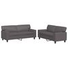 vidaXL 2 pcs conjunto de sof&aacute;s couro artificial cinzento