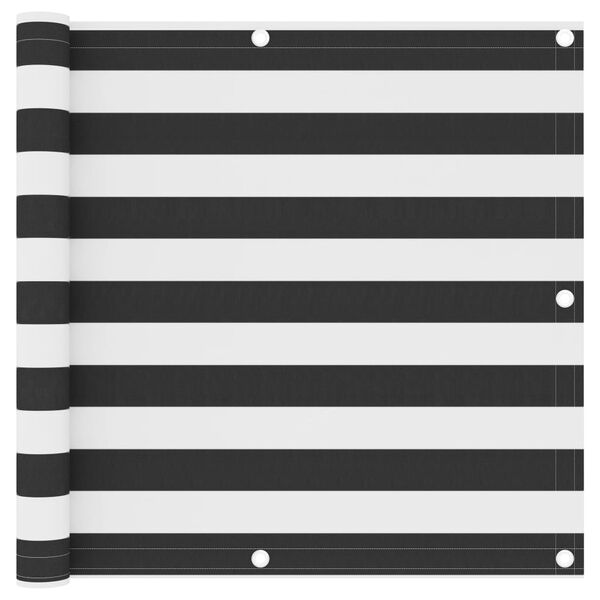 vidaXL Tela de varanda 90x400 cm tecido Oxford antracite e branco